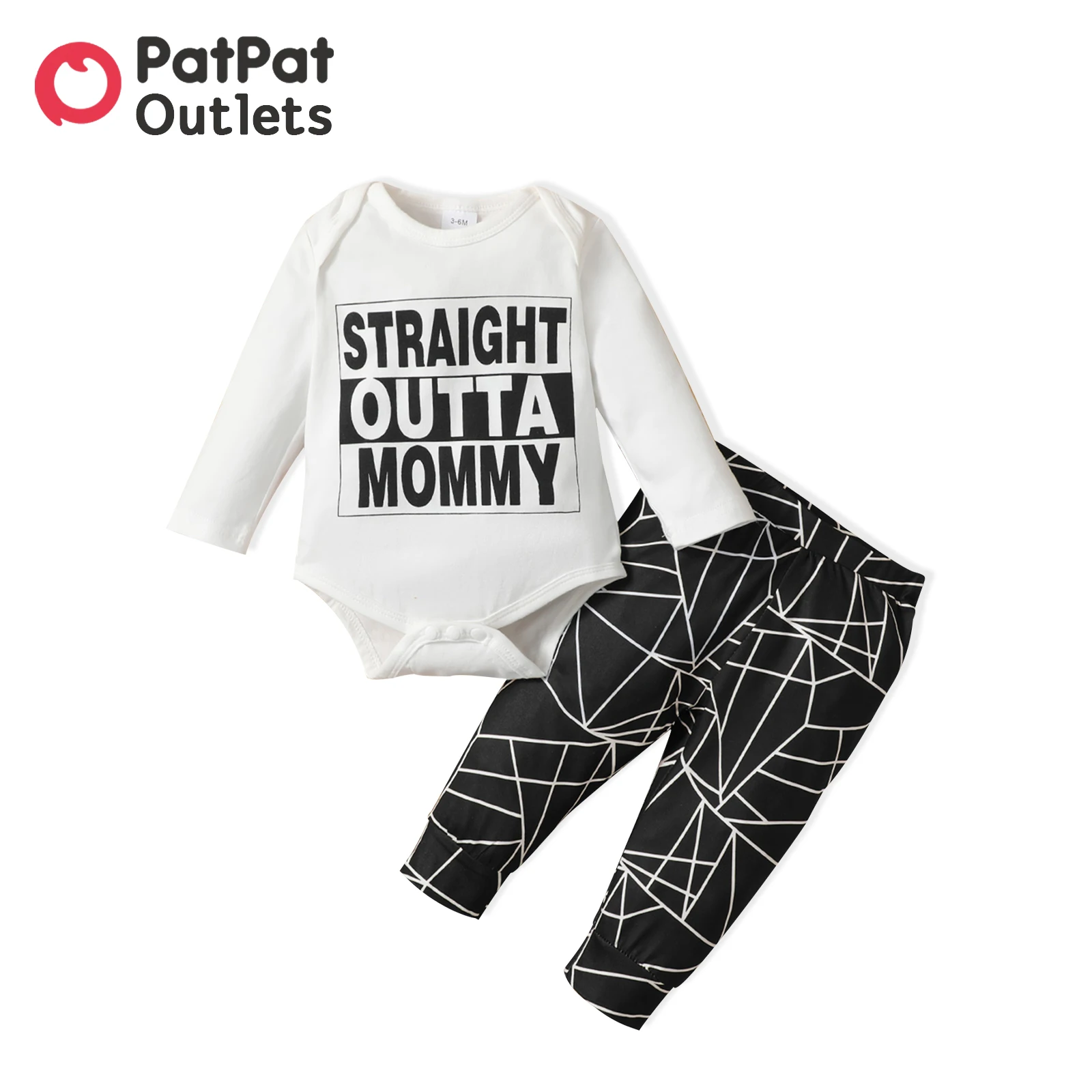 

PatPat Baby Boy Clothes Overalls Jumper Hoodie 2pcs Newborn Autumn Infant 95% Cotton Letter Print Long-sleeve and Pants Set