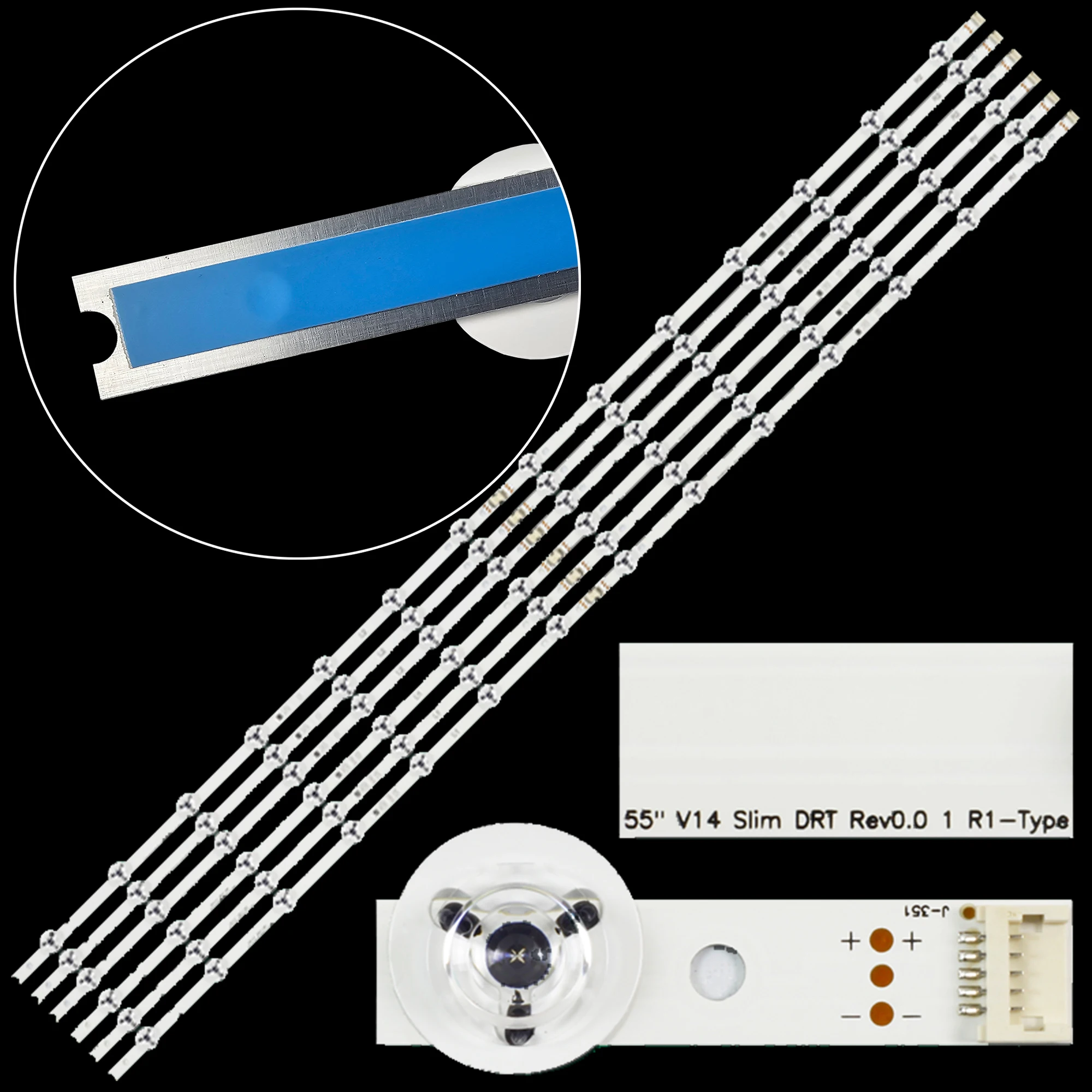 

12 шт. светодиодная лента для LG 55 дюймов