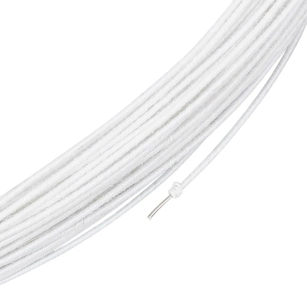 Фото 21.8 Yards White Floral Wires 20 Gauge Cotton Covered Millinery Wire Iron Stem Wires for Florist Crafts Making Sewing making kit №1