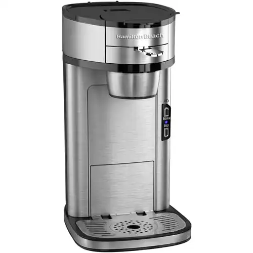

The Scoop Single-Serve Coffee Maker, Stainless Steel, Black, 49981