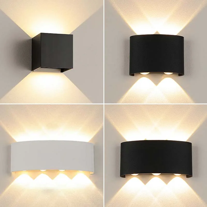 

Светодиодный настенный светильник, водонепроницаемое бра для спальни, ванной, сада, комнасветильник и уличного освещения, 6 Вт, 8 Вт, 12 Вт, IP65