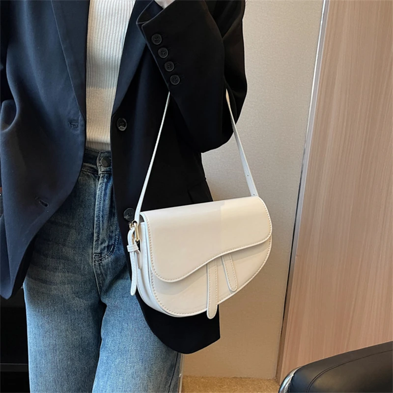 

Fashion Women Saddle Bag Luxury Designer Shoulder Bags Handbags for Women Female Solider Casual Daily Hand Bag High Quality