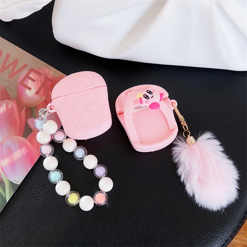 

Creative Pink Flip Flops Case for Apple AirPods 1 2 3 Pro Cases Cover IPhone Bluetooth Earbuds Earphone Air Pods Case