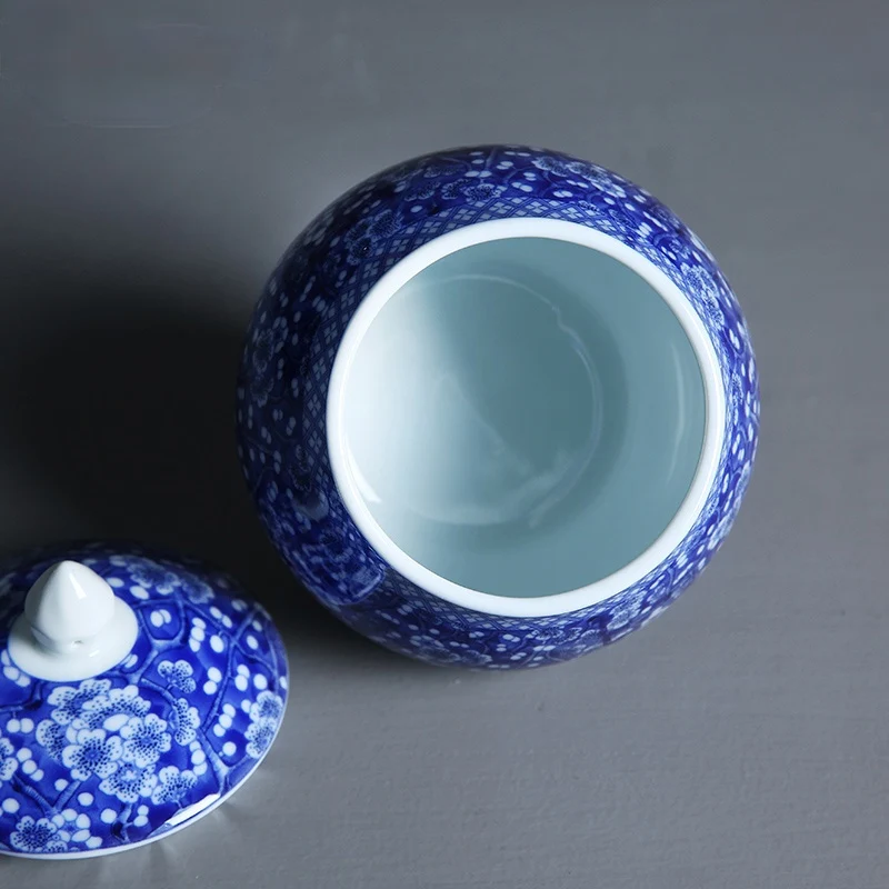 Сине-белая фарфоровая стандартная банка керамическая ваза для цветочной