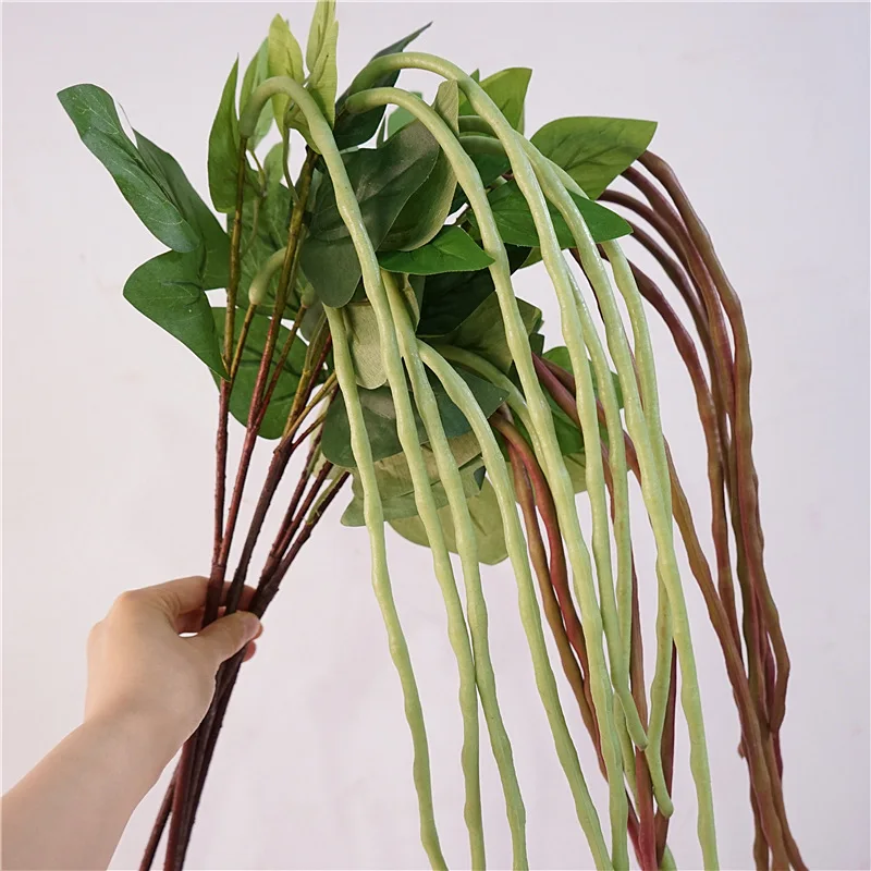 2 шт./лот длинные ветки с ручным ощущением струны из искусственного латекса цветы