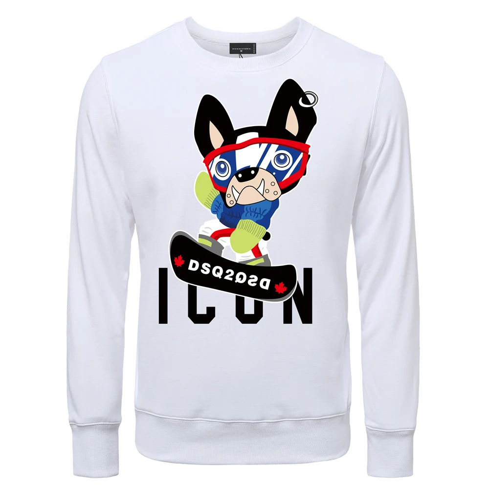 Мужская осенне-зимняя хлопковая толстовка бренда DSQ2 мужской повседневный