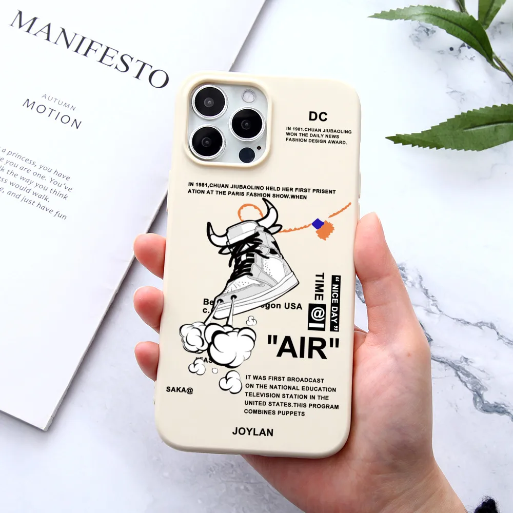 Спортивный брендовый чехол для телефона с этикеткой кроссовок iPhone 13 12 11 Pro Max Mini XR X