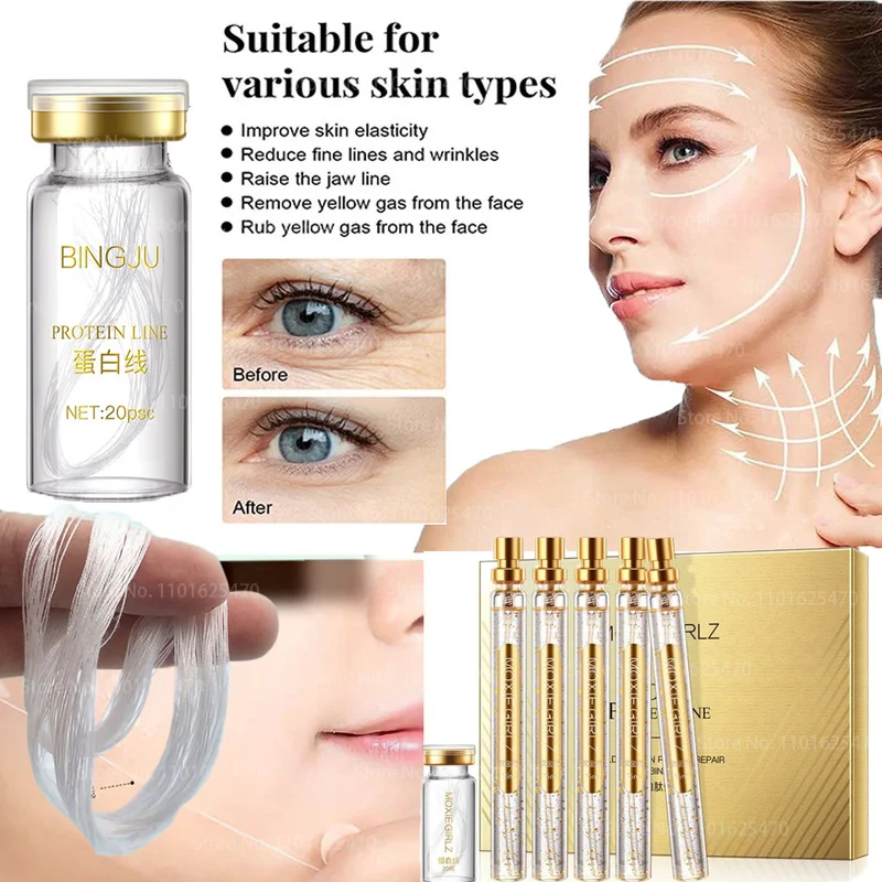 

Face Serum Active Collagen Silk Thread Facial Essence Anti-Aging Smoothing Firming Moisturizing Hyaluronic Skin Care