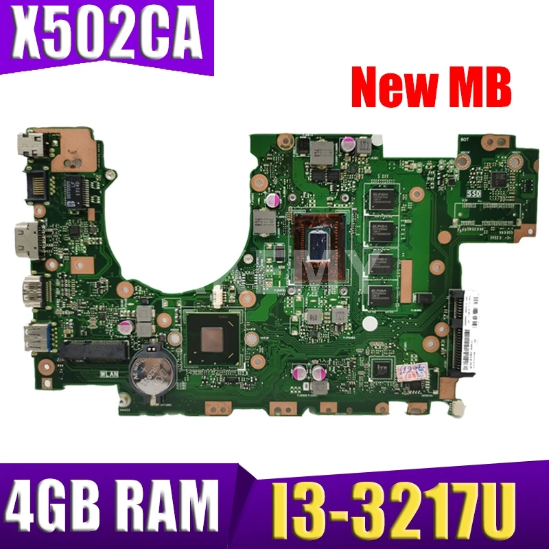 

AKEMY X402CA original mainboard for ASUS X502CA with 4GB-RAM I3-3217U Laptop motherboard