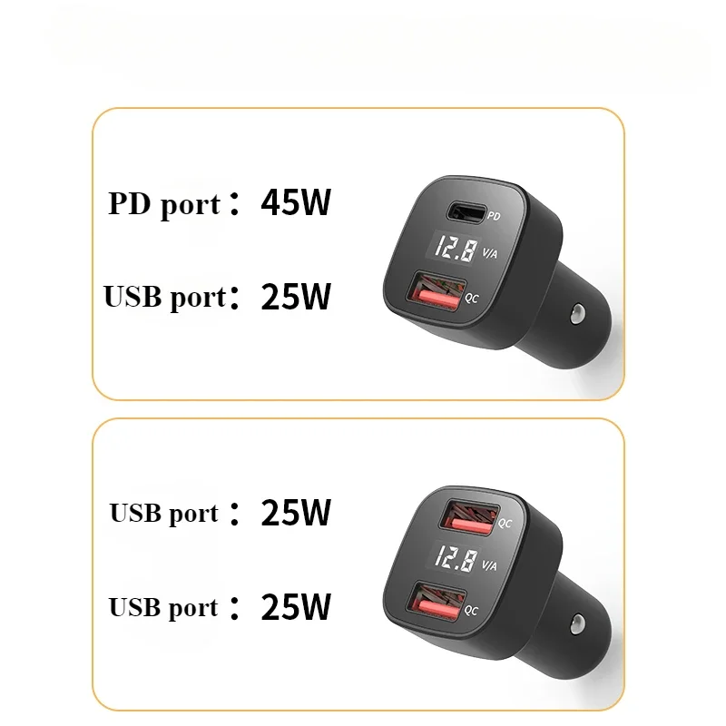 Автомобильное зарядное устройство 70 Вт сверхбыстрая зарядка автомобильный