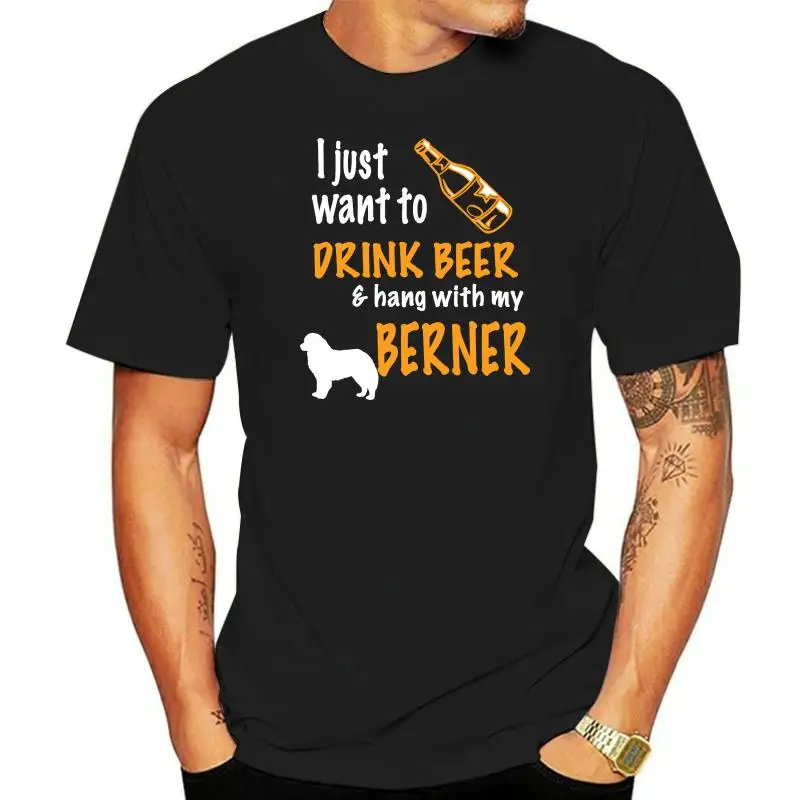 

fashion T shirt men Beer and Hang With Bernese Mountain Dog 2022 latest popular men's quality fashion short sleeve men t shirt