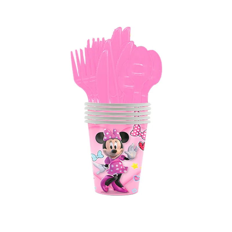 Принадлежности и украшения для вечеринки в честь Дня Рождения Минни Маус