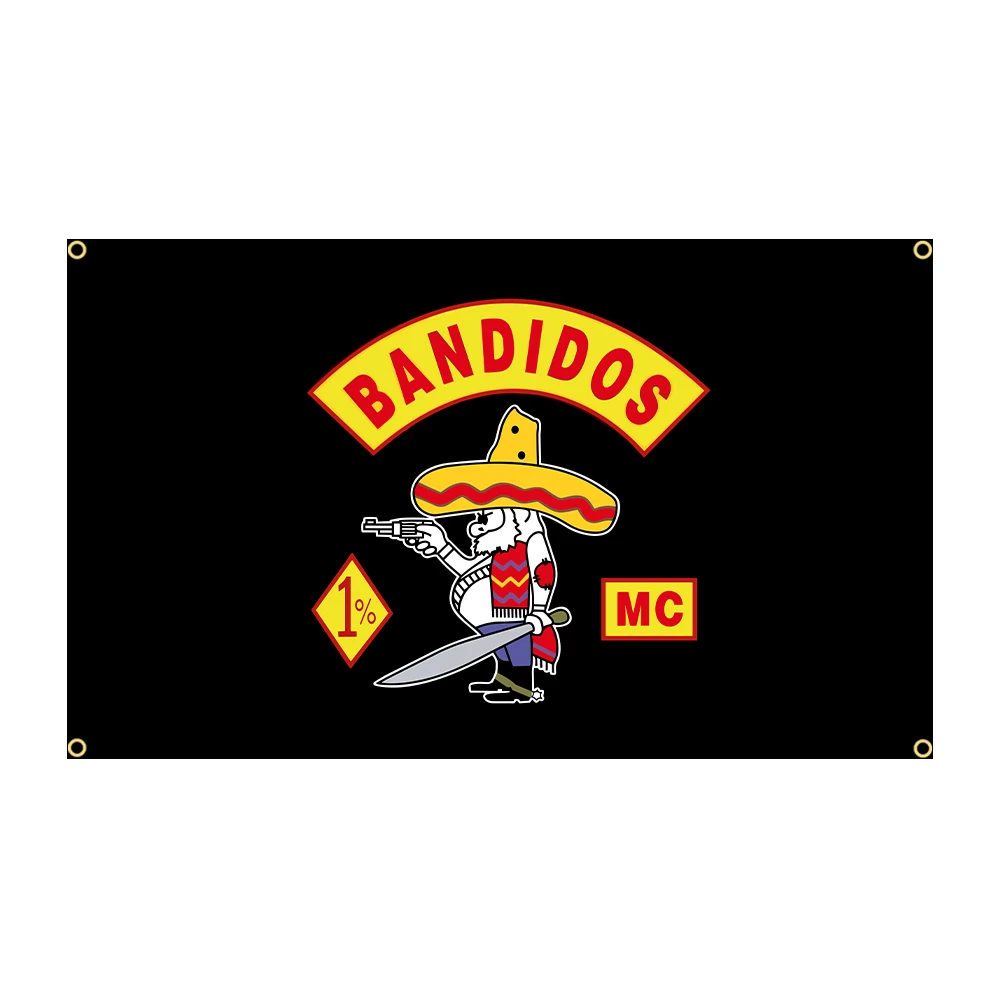 BANDIDOS кочевки 90x150 см для мотоциклистов, флаг MC для мотоциклов, клубный флаг, баннер для езды на мотоцикле, Летающий флаг