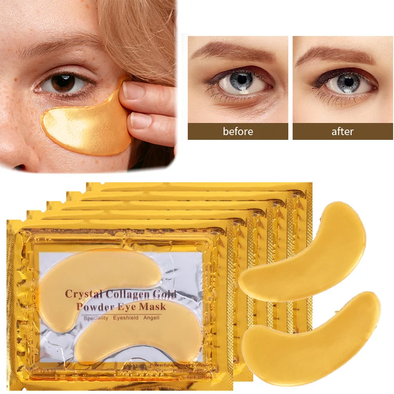 

1/3/5Pairs Anti-Aging Gold Eyes Mask Moisturing Crystal Collagen Wrinkle Nursing Dark Circles Patches for Eye Skin Women Beauty