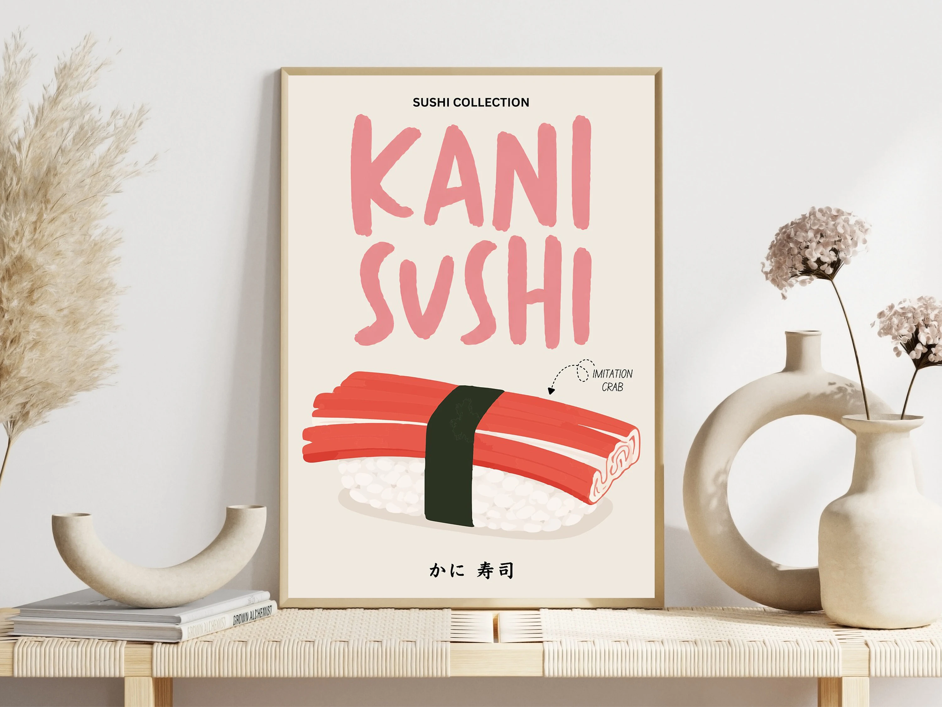 Фото Постеры Saba Sushi Ika с японской едой, минималистичные современные принты с масаго, картины на холсте, настенный декор для дома, гостиной, общежития №4