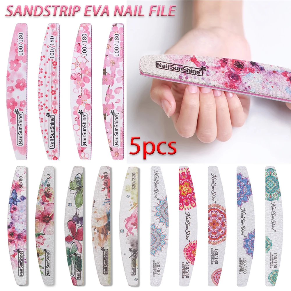 

Nail File Sanding Strip EVA Rubbing Double Sided Nails Polishing Filing Art Tool Manicure Profile Buffer Material Accessories