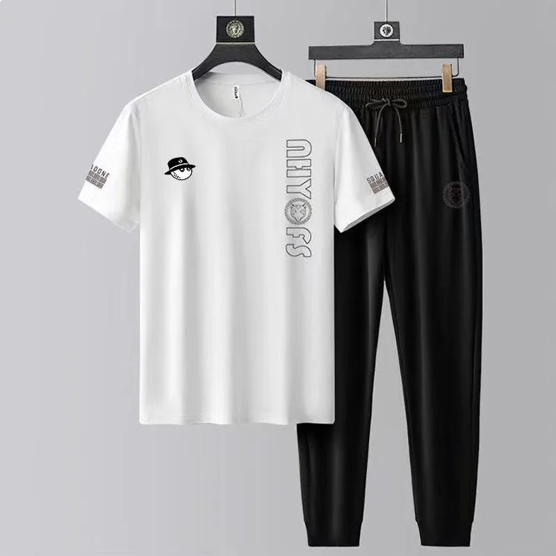 

2023 Golf Wear Men Summer 2-piece Set Malbon Golf T-shirt + Golf Pants Men Golf Wear Utaa Tennis Suit G4 Golf Suit Horse T-shirt