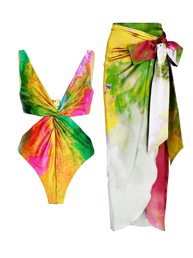 

Женский слитный купальник с вырезами, модная пляжная одежда с завышенной талией и открытой спиной, пикантный купальник, бикини для отдыха на лето