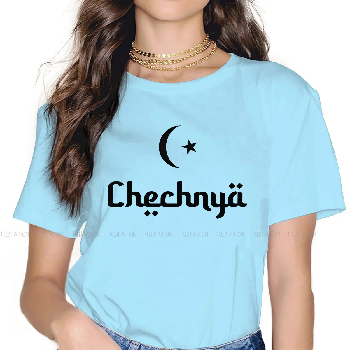 

Republic Of Chechnya Crewneck TShirts Black Personalize T Shirt 4XL Tops