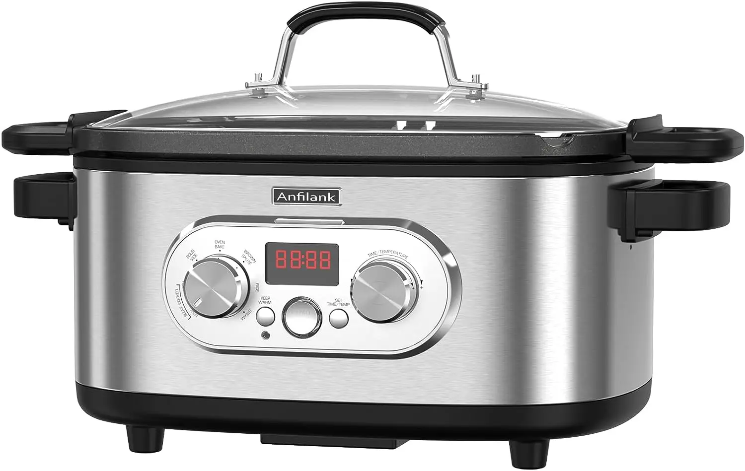 

Multi-Cooker, Programmable 6.8 Quart Slow Cooker, Presets to Sous Vide, Bake, Sauté, Cook Rice & More; with Sous Vide , Ste Oll