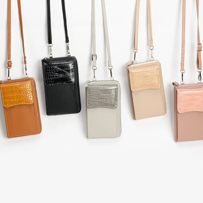 

Wallet Women Diagonal PU Multifunctional Mobile Phone Bag Ladies Purse Large Capacity Travel Card Holder Cover