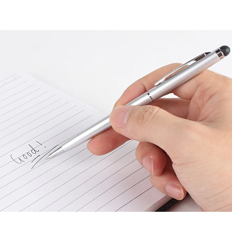 8 pcs ballpoint pen creative stylus for writing stationery office school business ballpen touch phone screen pen free global shipping