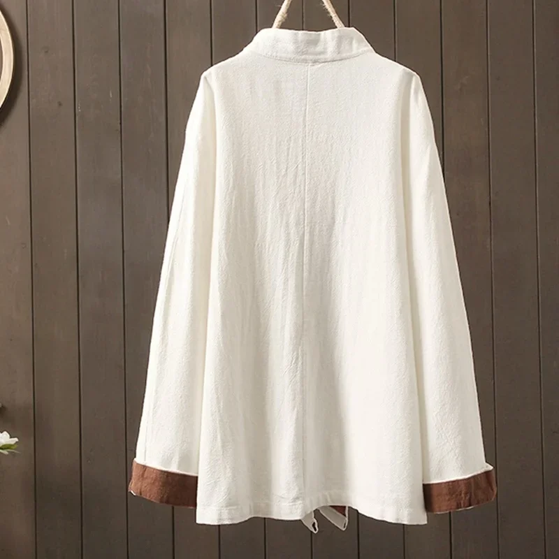 Традиционная китайская одежда белый топ-Ципао женская 2020 костюм Тан блузка