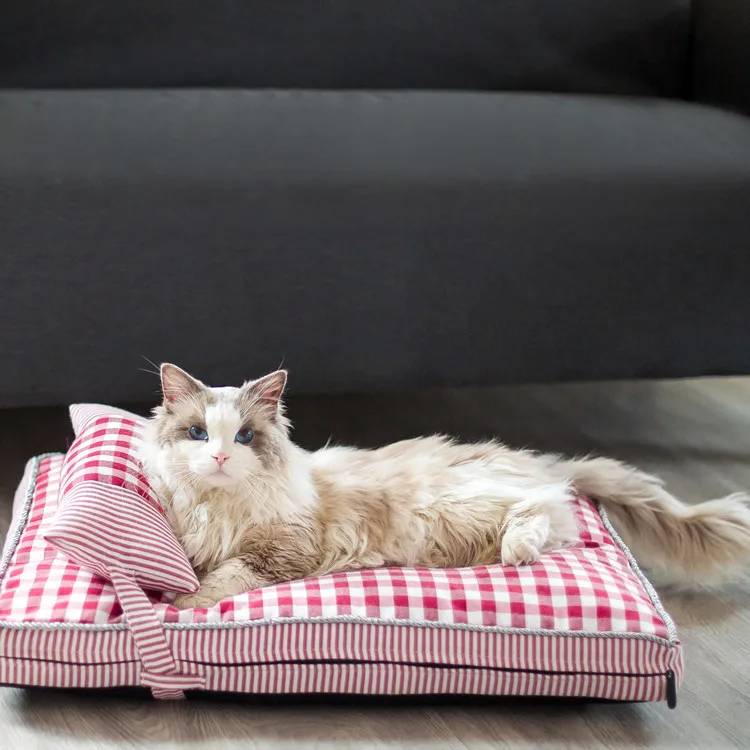 

Pet Kennel Durable Cat Bed Four Seasons Universal Washable Bed and Pillow Kennel Litter Dog Rabbit House Supplies Small Dog