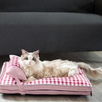 pet kennel durable cat bed four seasons universal washable bed and pillow kennel litter dog rabbit house supplies small dog