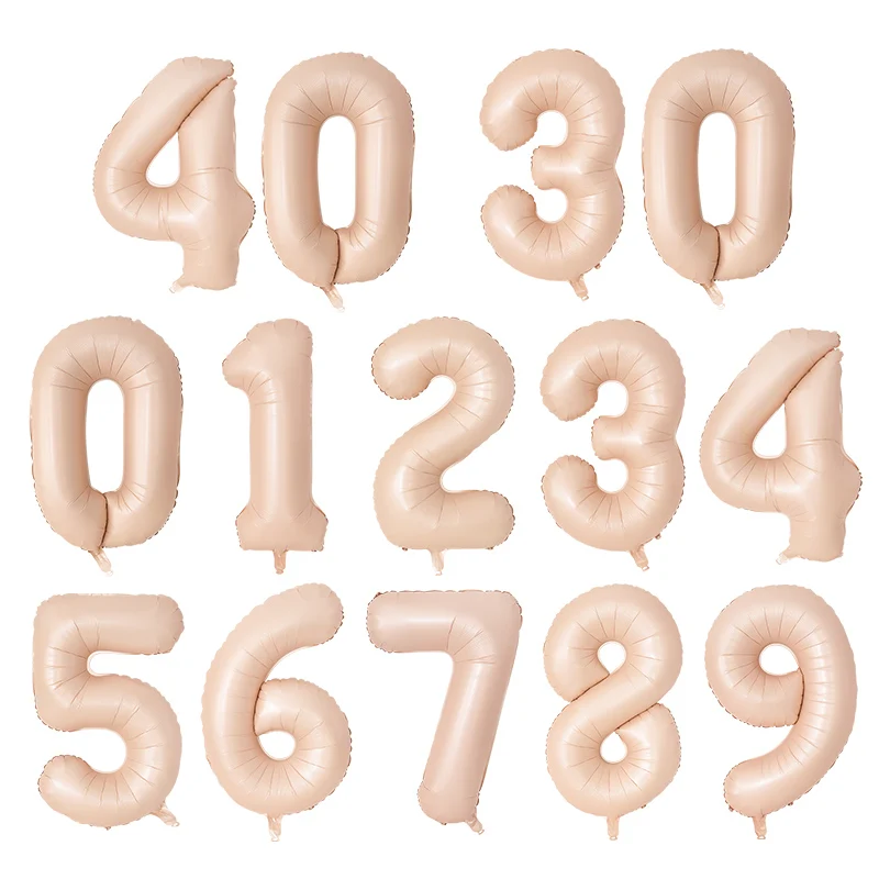 

32/40inch Number Foil Balloons Adult Birthday Rose Gold Silver Digit Figure Helium Balloon Wedding DIY Decoration Party Supplies