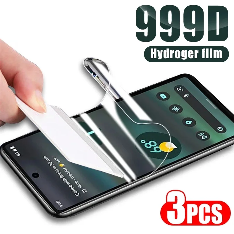 

3Pcs Hydrogel Film For Google Pixel 7Pro 6Pro 5G 7 6 6A Screen Protector