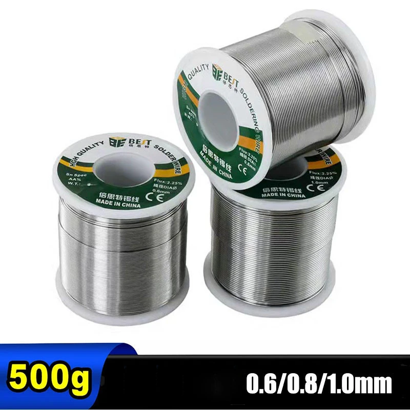 500g 0.6/0.8/1.0mm Environmentally Protection Low Melting Point No-clean Solder Wire Repair Computer Phone Tool