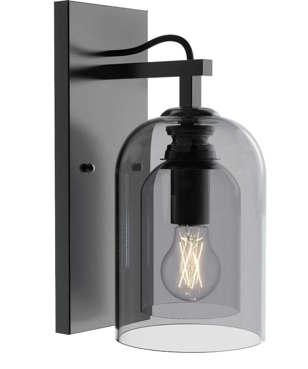 

Better Homes & Gardens Dome Indoor Wall Sconce Black, One A15 LED Light Bulb Included
