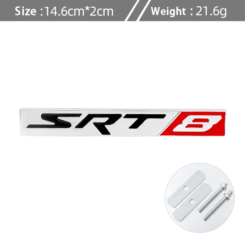 

3D металлический значок Sxt6 Sxt8, эмблема, наклейки для зарядного устройства Ram Caliber Journey Sxt8 Sxt6 Srt6 Srt8, аксессуары для стайлинга автомобилей Caravan