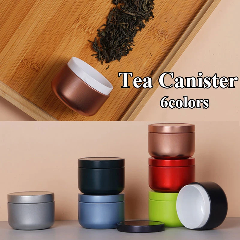 

Kitchen Tea Box Jar Storage Holder Sweetmeats Candies Cans Teaware Caddies Tin Containers Organizer Storage Box