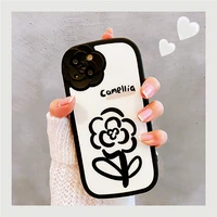 retro rose for iphone 11 12 13 pro x xs max xr shockproof silicone phone case