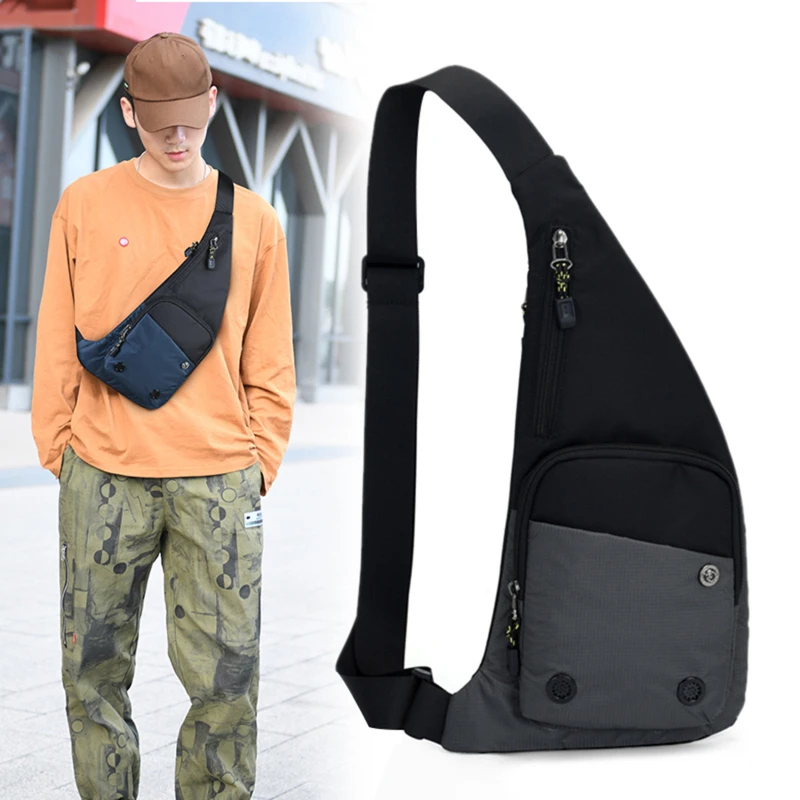 

New Men Casual Shoulder Bag Travel Sports Outdoor Passport Bag Male Fanny Pack Small Messenger Sling Chest Crossbody Bag For Men