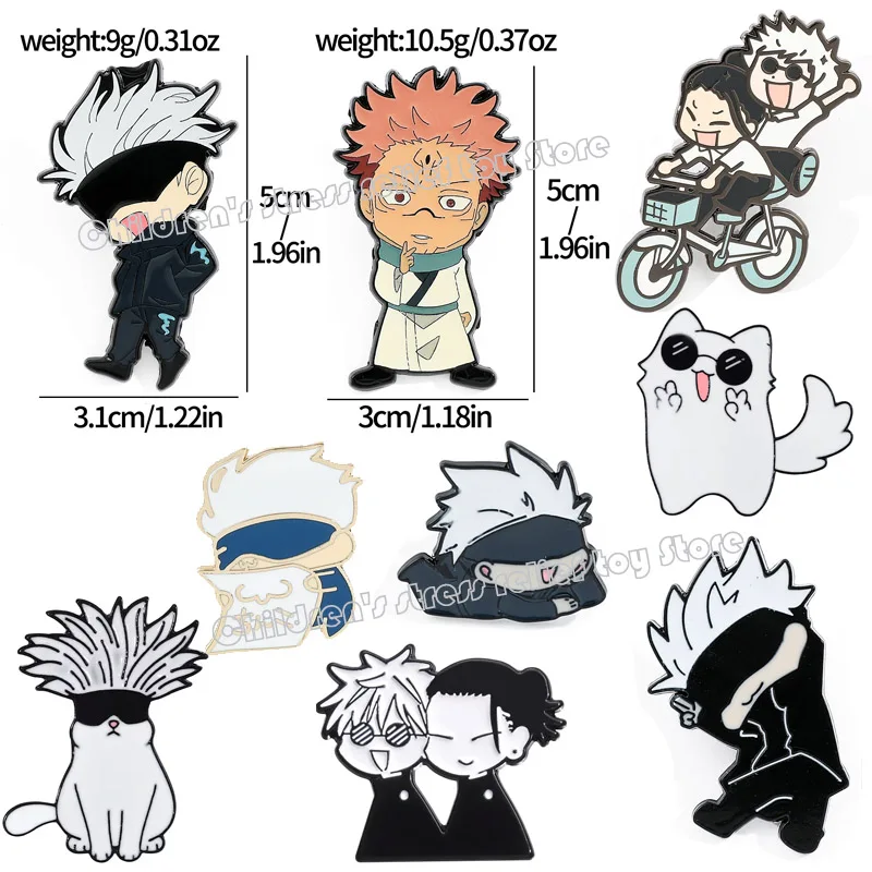Брошь в стиле аниме Jujutsu-Kaisen креативный персонаж металлический значок мультяшная