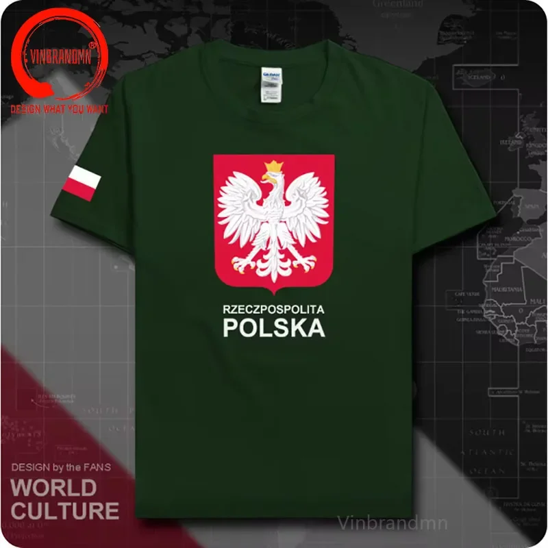 Poland Mens T Shirts Man Polish Pole Jerseys Hip Hop Nation Cotton T-shirt Fitness Clothing Tops Tee Country POLSKA POLAK TShirt