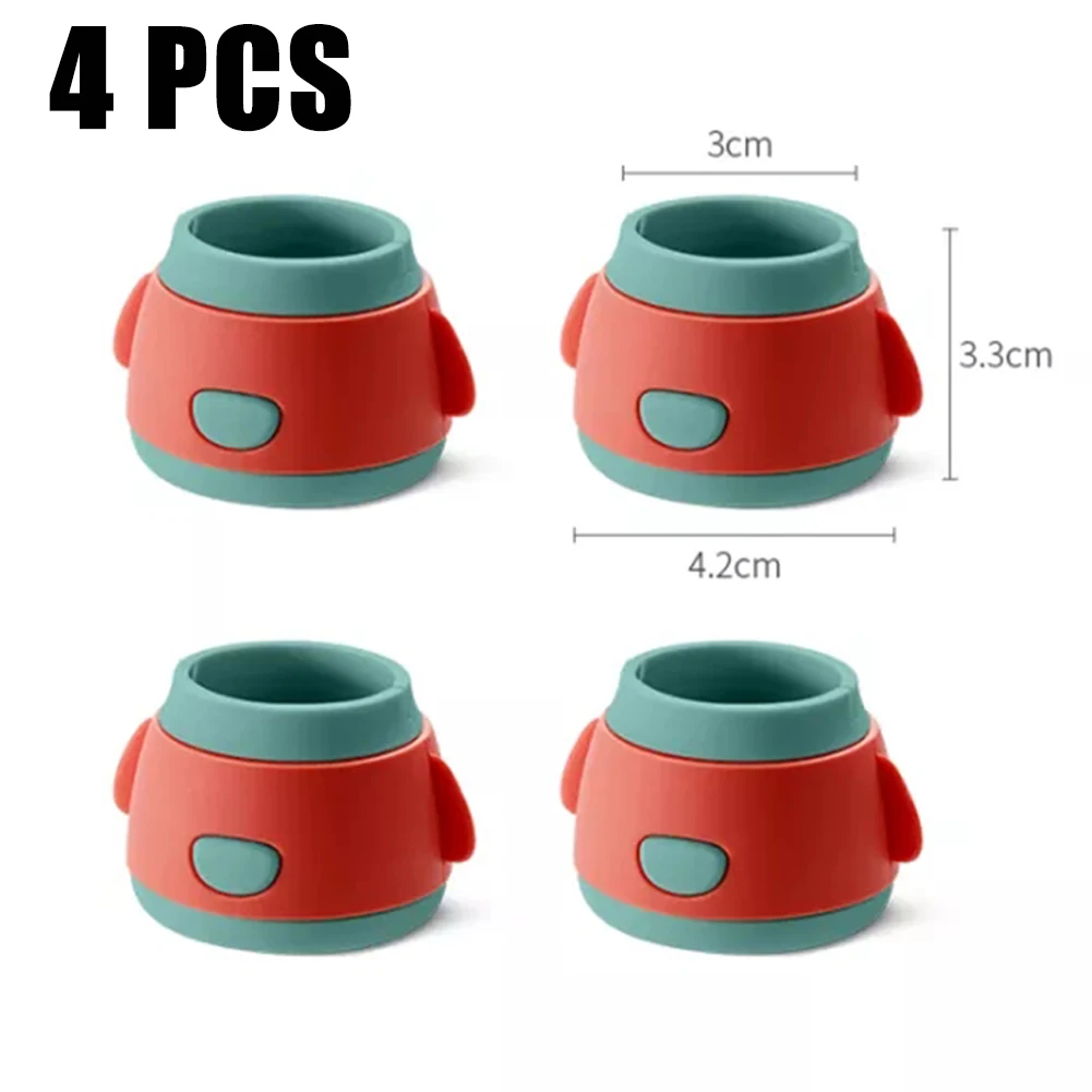 

4pcs Chair Table Foot Cover Protector Soft Silicone Creative Multicolor Non-slip Feet Pad Household Furniture Accessories