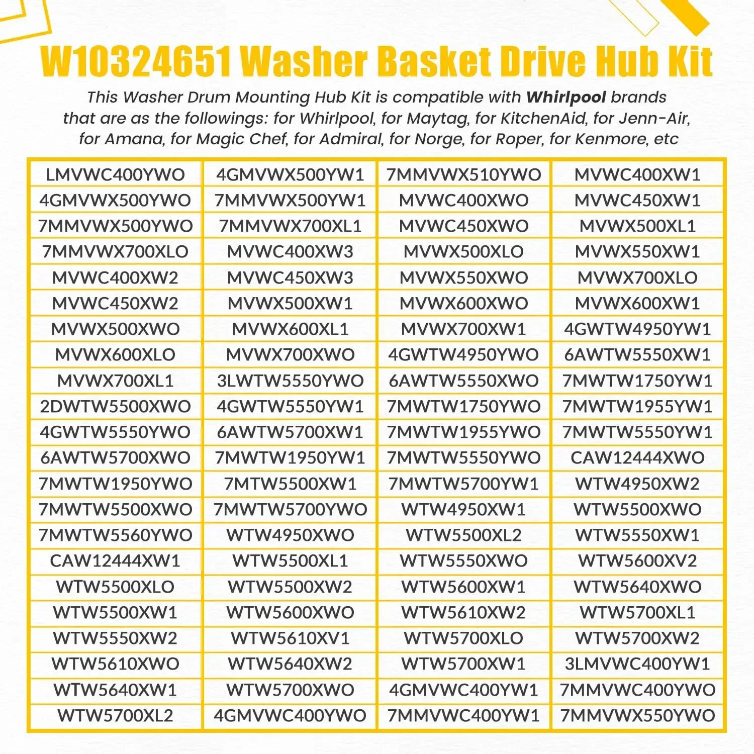 В 10324651 Комплект приводной ступицы корзины шайбы сменный блок для внутренней