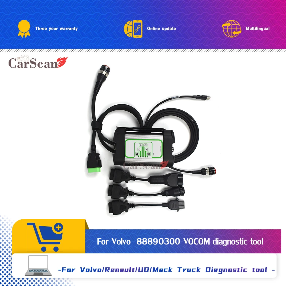 

Сканер для диагностики грузовика Xtruck vocom 88890300