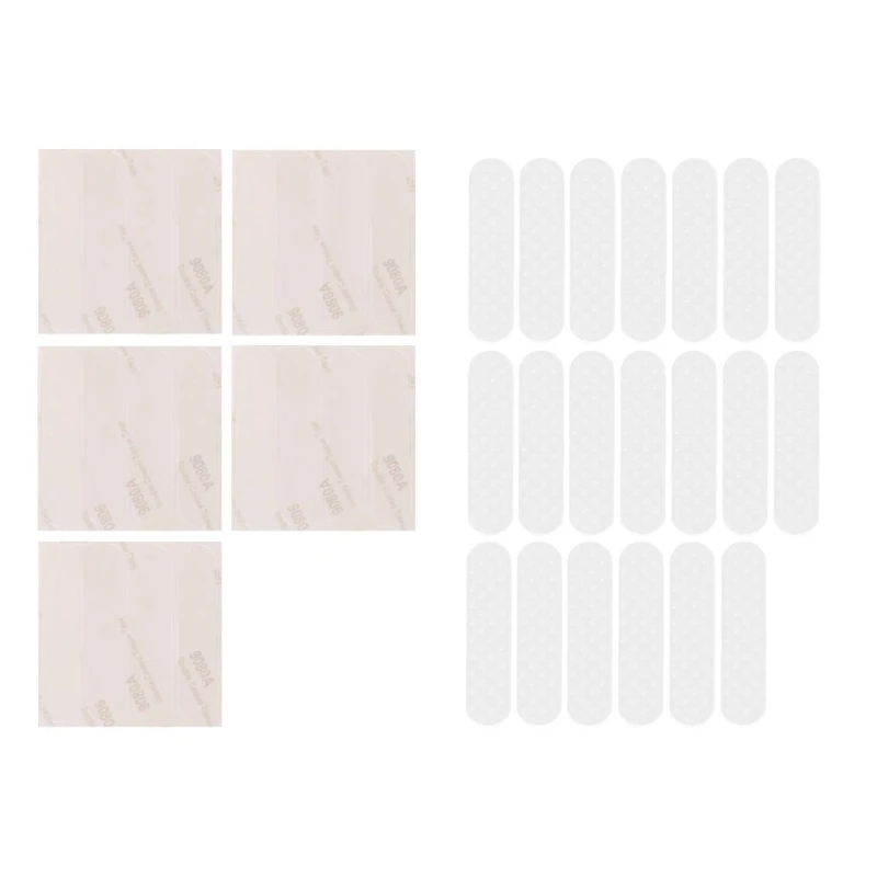 

20Pcs Hanger Strips Non Slip Adhesive Tape Transparent Closet Accessories