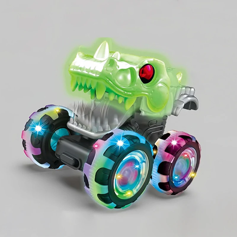 Игрушечные машинки Monster Truck с подсветкой, активируемой движением, машинки с функцией «Нажми и езжай» для мальчиков и девочек, подарок на день рождения или Рождество, мультяшная машинка-игрушка (art.: 3920db969d296) - 3920db969d296