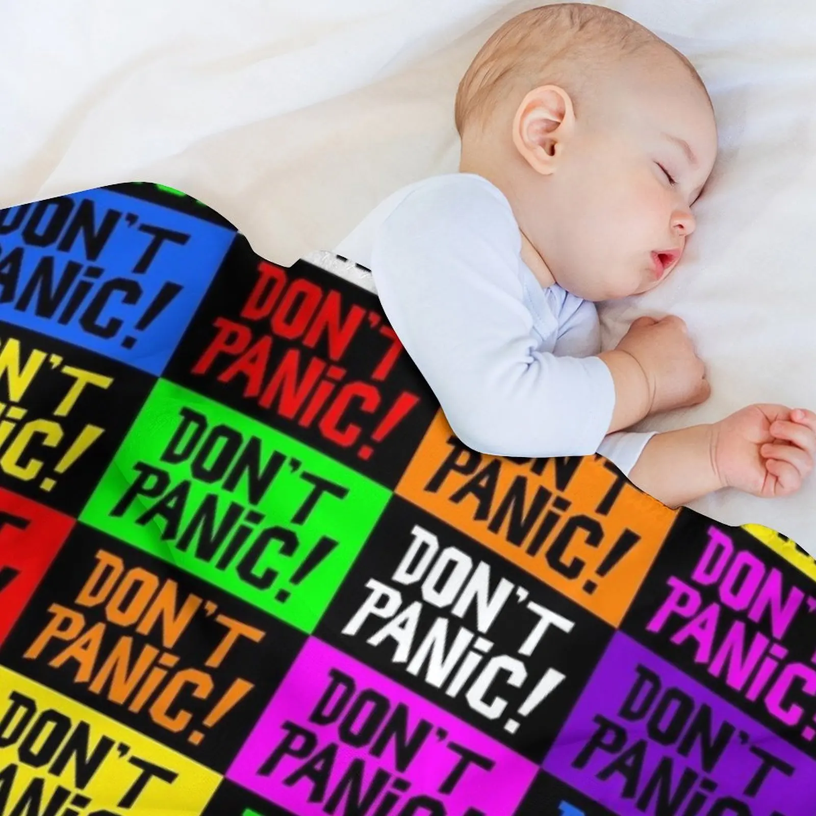 Фото NDVH Don't Panic - Разноцветное одеяло H2G2, дышащее, легкое, для взрослых и детей №3