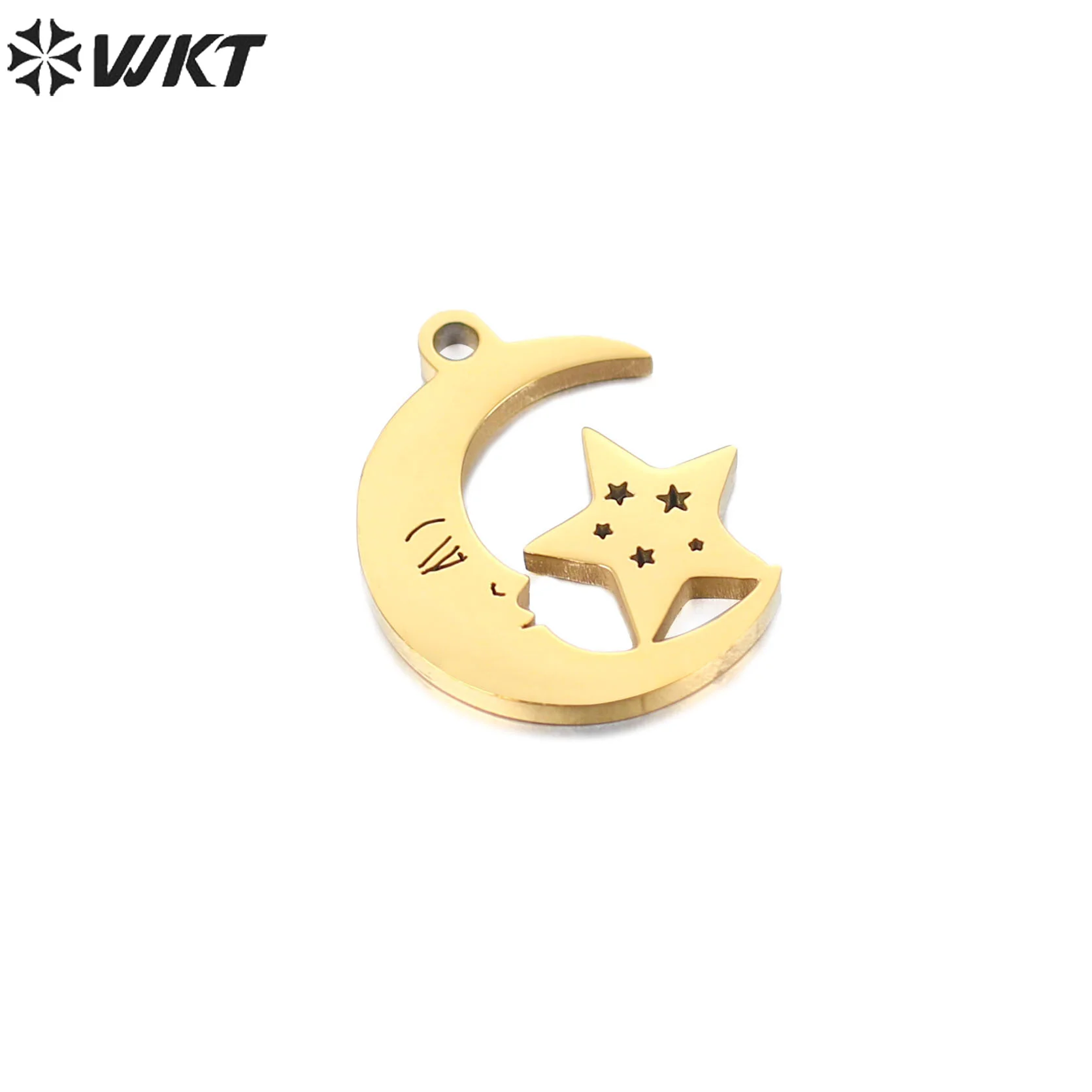 

WT-SSP036 WKT 2022 romantic moon and stars shape Stainless steel fashion cute pendant trend accessories gift party lady