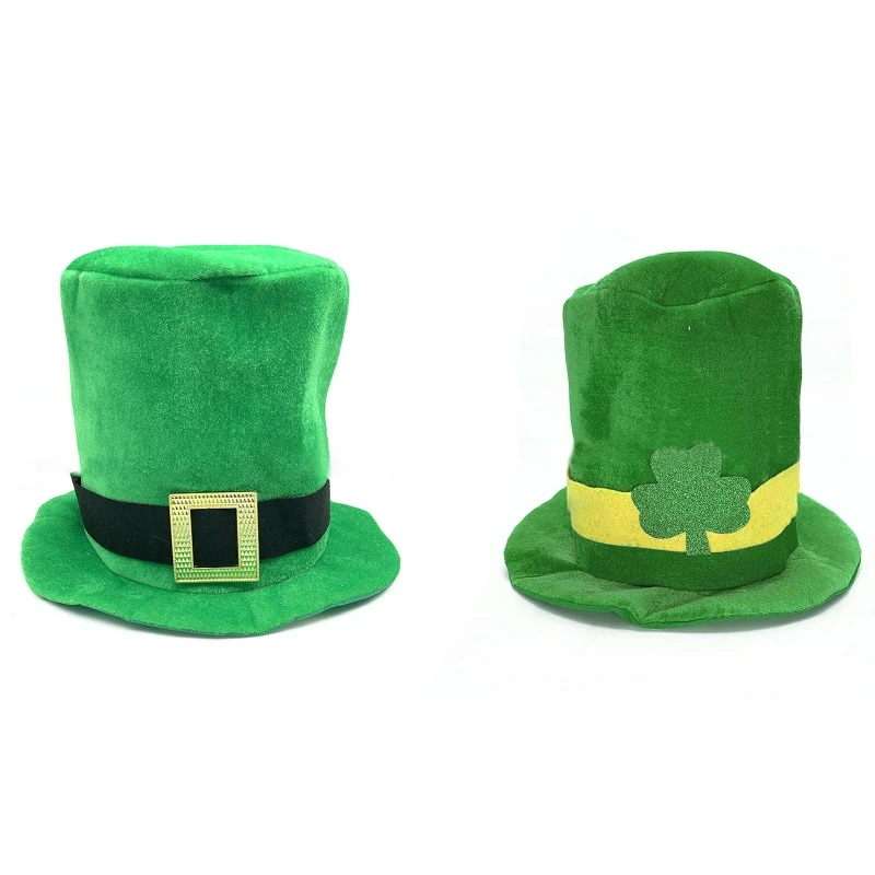 

Повседневная Зеленая ирландская шляпа в виде полосатой трубки, Лучшая шляпа, нишевая модная модель в стиле Святого Валентина. Вечеринка в честь Дня Патрика
