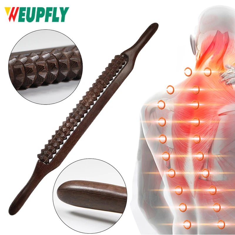 

Wood Massager Roller Handheld Cellulite Massage Trigger Point Stick Body Therapy Massager Muscle Relief Tool