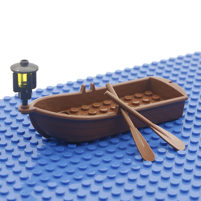 City Boat Rowing Ship With Paddle Raft Building Blocks Friends Accessories MOC Bricks Children Toys Compatible Parts Kids Gift