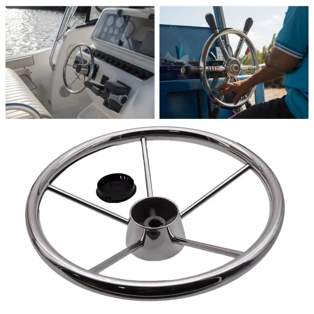 Reliable Steering Wheel Sturdy Structure Non-deform Easy Installation Marine Steering Wheel for Yacht